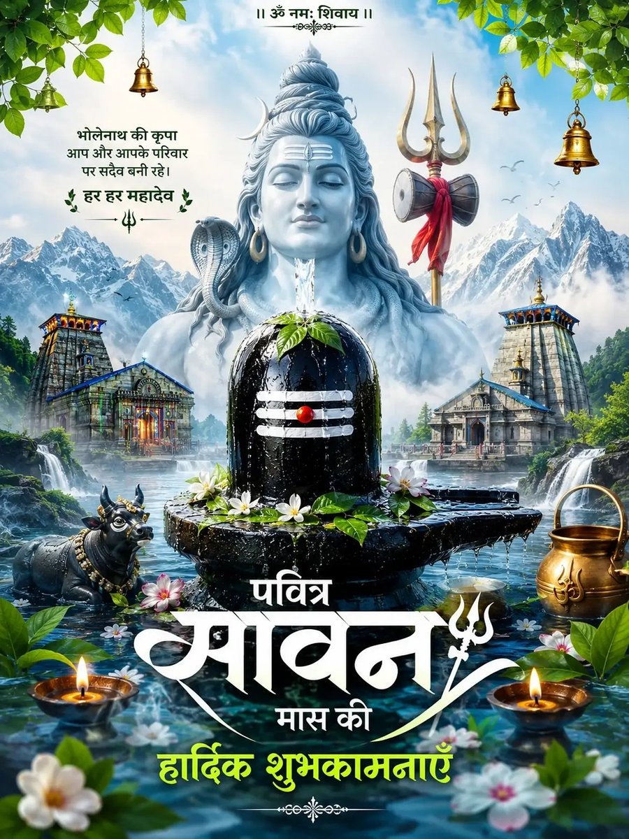 SinghMansar's tweet photo. सावन मास की हार्दिक शुभकामनाएं 
#harharmahadev
#ShivJi 
#mahadev 
#om 
#SawanMonth https://t.co/LjOkiUSFac