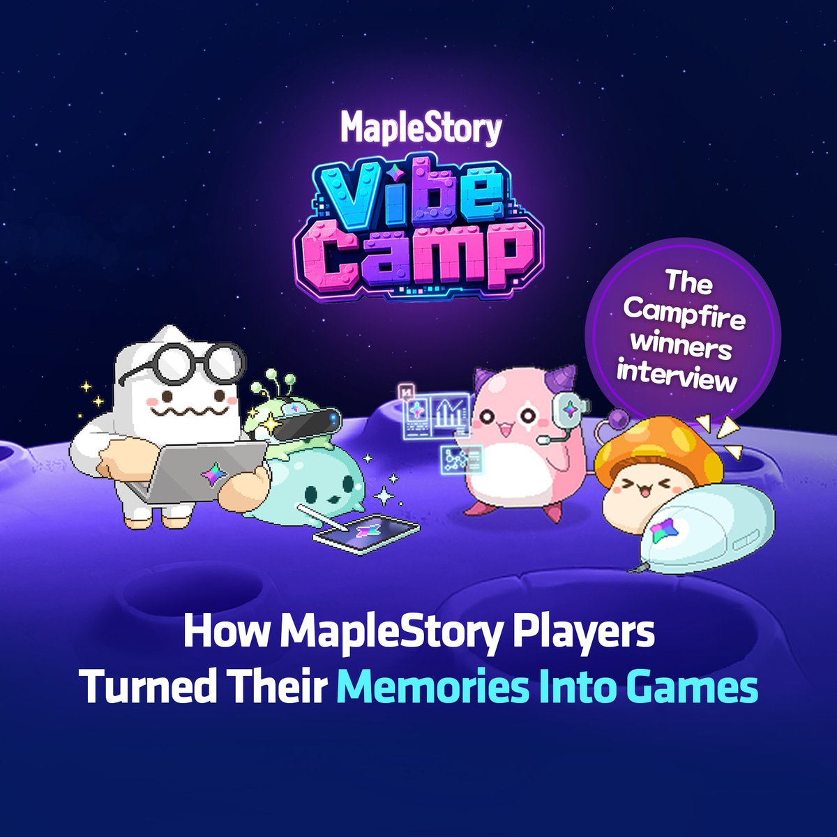 MaplestoryU's tweet photo. They didn't come with game dev experience. They came with 23+ years of MapleStory memories.

One built during her baby's nap times. Another built his whole game around the mechanics every Mapler knows.

Here's what five players did with it. 👇 https://t.co/ruAyf5X1hX