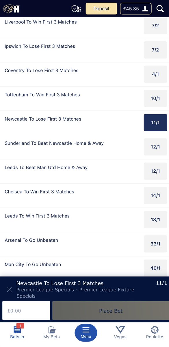 leephelps's tweet photo. Newcastle to lose first three league games? 11/1 https://t.co/XnzFN6QCyA