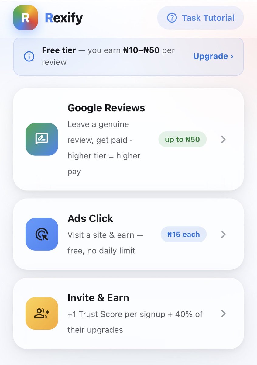 madamayo_'s tweet photo. New update just dropped 🔥

₦10,000 update for completing tasks!!

You can earn:
 ₦150 for leaving Google reviews
₦15 for clicking ads

Minimum withdrawal is ₦1,000.
Withdrawal opens tomorrow! 

I’m also trying this out with you guys. There’s no harm in testing it as long as you’re not depositing any money.

Check below for the link to join 👇