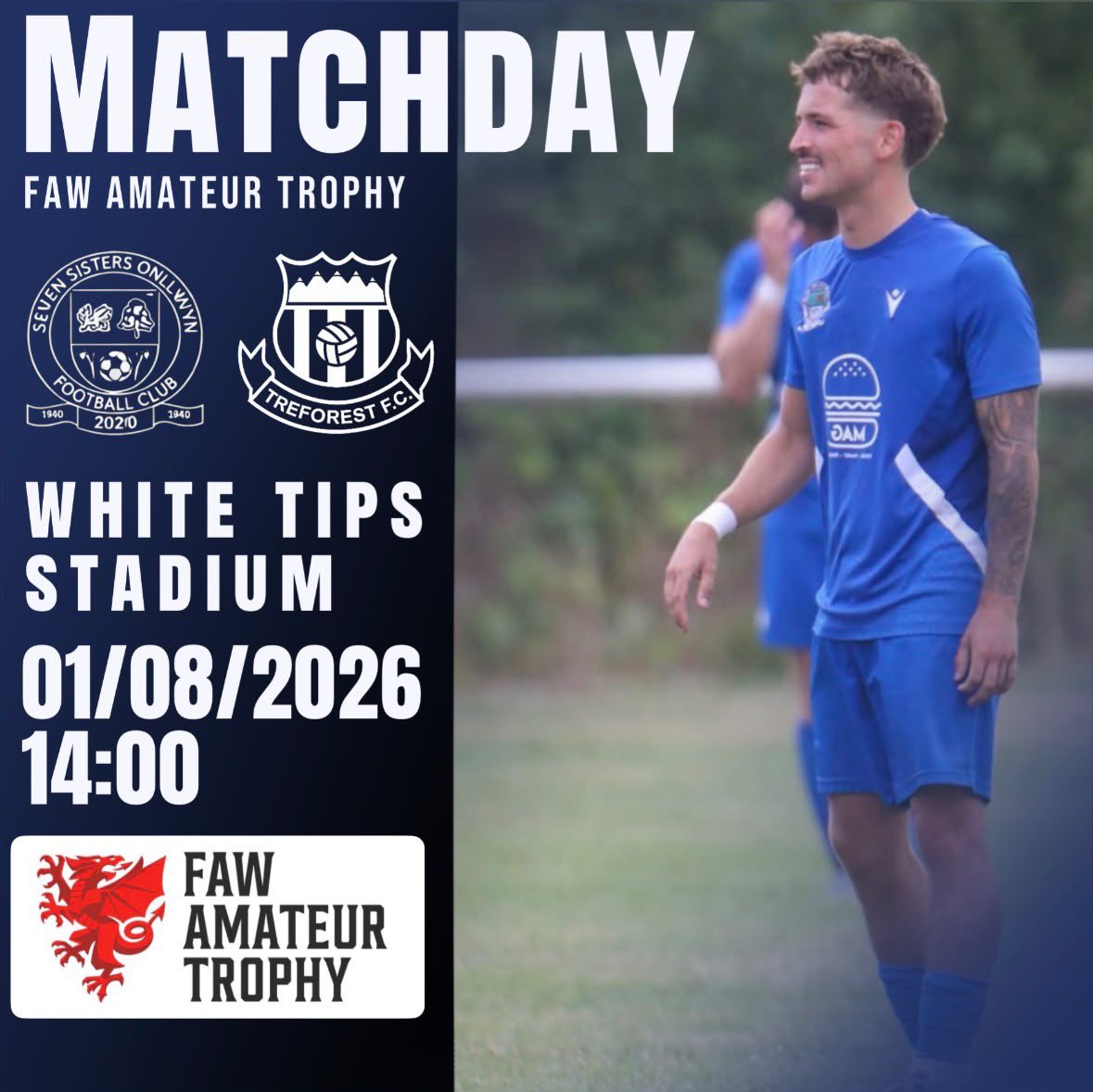 7SistersOnllwyn's tweet photo. We make the trip to @TreforestFC on Saturday for QR1 of the FAW Trophy 🏆for a 2pm KO. 

The boys are fully focused on putting a big performance together against an excellent outfit. 

We hope to see the 7SO faithful making the trip up the M4 with us 💪🏻

#7SO
💙💚 https://t.co/ly6ktCqaps