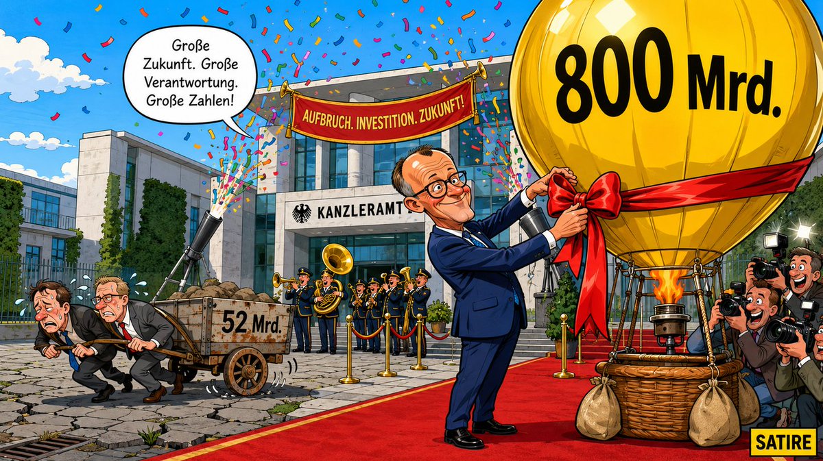 AchWasNews's tweet photo. Vor einem Jahr gründeten 61 Unternehmen die Initiative "Made for Germany" und kündigten 631 Milliarden Euro Investitionen an. Bundeskanzler Merz empfing die Vorstandschefs damals mit großem TamTam im Kanzleramt und nannte die Initiative wörtlich "eine der größten Investitionsinitiativen, die wir in den letzten Jahrzehnten gesehen haben". 

Inzwischen sind sogar 139 Unternehmen dabei, die offizielle Zielsumme liegt jetzt bei über 800 Milliarden Euro bis 2028. 

Warum nutzt das der Kanzler nicht abermals, um sich mit gigantischen INvestitionsvorhaben zu profilieren?

Nun, tatsächlich investiert haben die beteiligten Firmen 2025 rund 52 Milliarden Euro, ein Plus von 5,7 Prozent gegenüber dem Vorjahr, aber weit entfernt von dem Tempo, das nötig wäre, um überhaupt in die Nähe der Zielsumme zu kommen.

Der Wirtschaftsforscher Christian Rammer vom ZEW hält bei diesem Tempo weder die 631 noch die 800 Milliarden bis 2028 für realistisch. 

Wie genau die Ausgangssumme von 631 Milliarden berechnet wurde, haben die Organisatoren ohnehin bis heute nicht offengelegt, eine Rechnung, die für eine derart konkret klingende Zahl auffällig im Dunkeln bleibt. 

Ein Teil der genannten Investitionen war zudem ohnehin bereits geplant und wird jetzt zusätzlich als neue Standortzusage verkauft.

Das Muster kehrt sich damit um, die Initiative sollte eigentlich Vertrauen in den Standort demonstrieren, jetzt liefert sie selbst das beste Argument dafür, warum dieses Vertrauen nicht gerechtfertigt ist.

Der Kanzler hat sich vor einem Jahr im Glanz einer der größten Investitionsinitiativen der letzten Jahrzehnte gesonnt. 

Ein Jahr später muss man konstatieren, dass auch hier nur wenig geliefert wurde.

Quellen: ZEW · Wirtschaftswoche · Business Punk · Bundesregierung