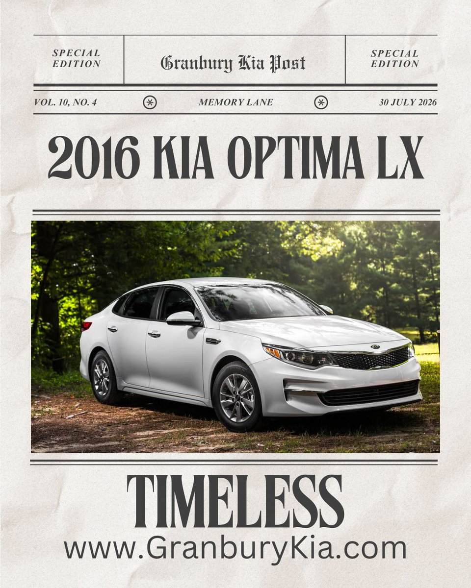 KiaGranbury's tweet photo. It’s #ThrowbackThursday! Remember your first car? No matter where you started, we’re here to help you find your next memory-maker. #tbt https://t.co/at5WFnIYuJ #VisitGranbury #CleburneTX #GlenRoseTX #StephenvilleTX #WeatherfordTX #BurlesonTX #BenbrookTX #FortWorthTX #DFWAuto https://t.co/2nO1YimUuB