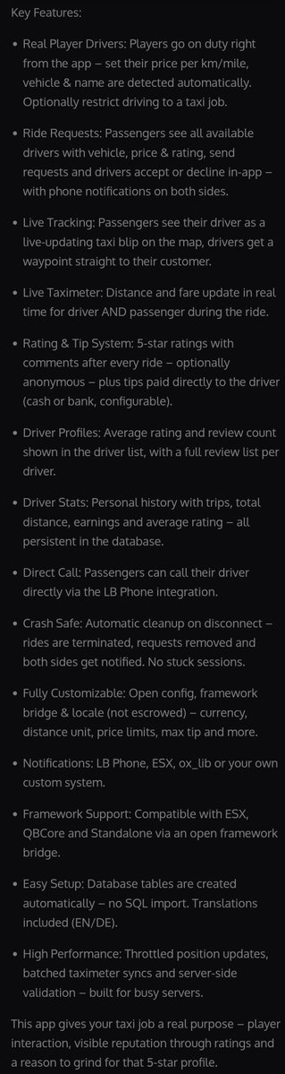 M3Z0S's tweet photo. Taxi Service App π π² π₯
35$
#MEZOS
#FIVEM
#GTA
#SCRIPT
#MLO
#JOB https://t.co/RPEgm2U3Pc