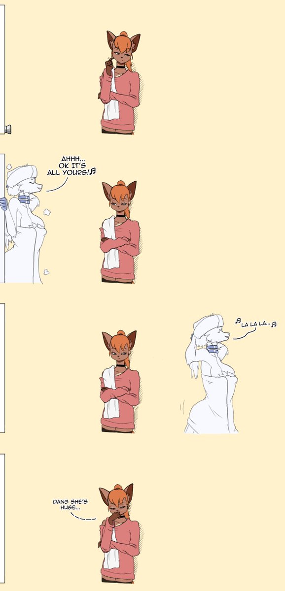 Ylno24437's tweet photo. Shower. #furryart https://t.co/KhhBy4pRou
