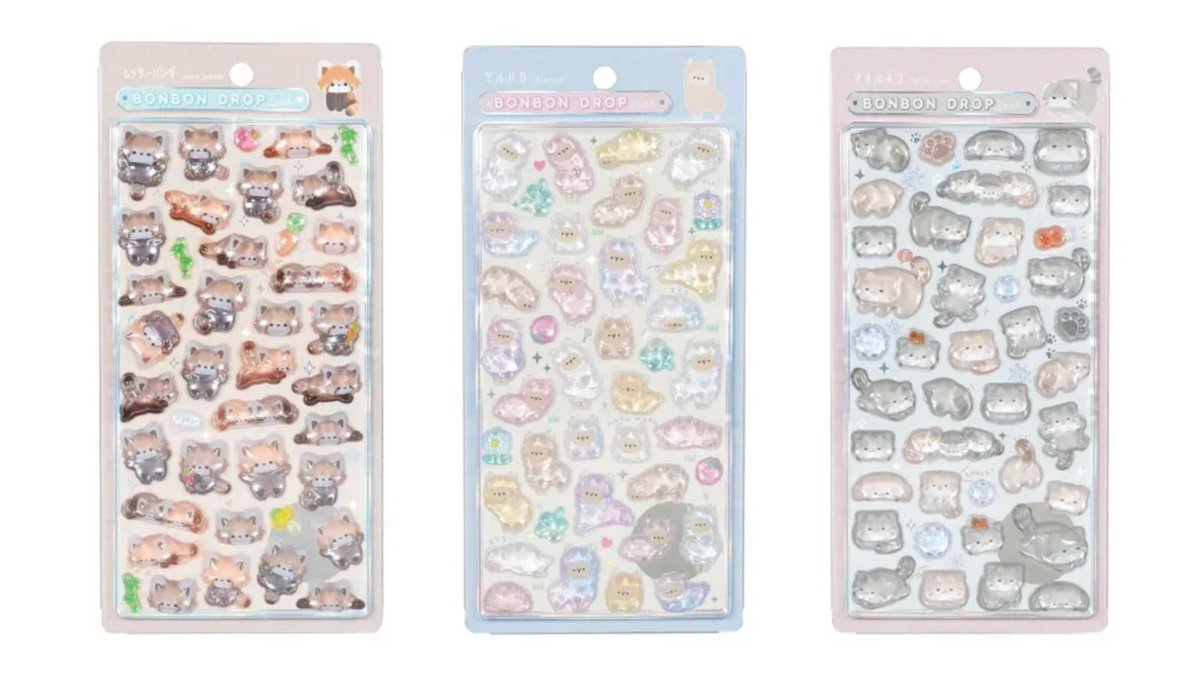 bonbondropseal's tweet photo. 【抽選販売のお知らせ】

アニマルシリーズ・ボンボンドロップシール抽選販売のお知らせです🍬✨

▼ラインナップ
・レッサーパンダ
・アルパカ
・マヌルネコ

この機会にぜひチェックしてみてください🥺

価格：¥550(税込)

応募締切：8月5日 23:59⏰

【応募方法】
①フォロー&RT🔁
②公式LINEを追加📱
③メニューから「抽選販売」をタップ

▼公式LINEはこちら
https://t.co/TycGXMCSut

たくさんのご応募お待ちしています🙏💗
#アニマルシリーズ #シール #推し活