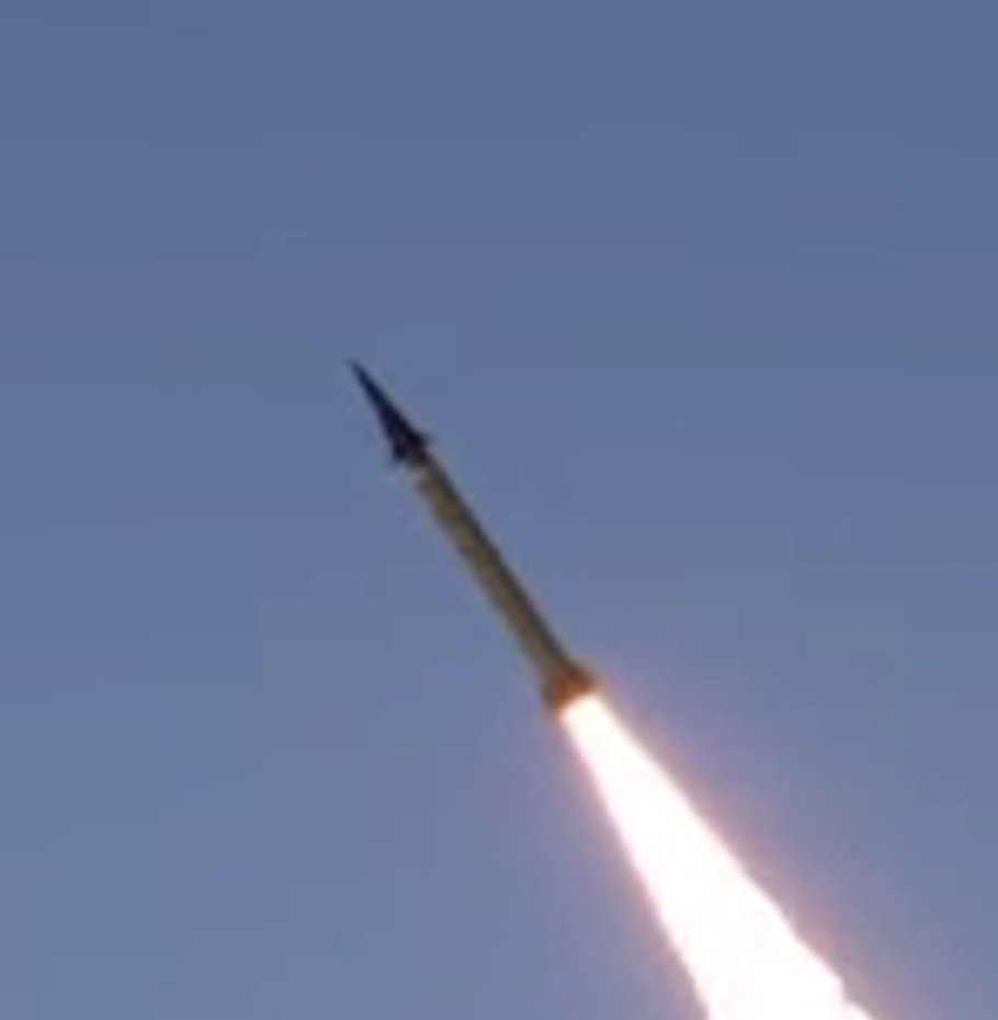 OSINTWarfare's tweet photo. The same new variant of the Haj Qassem was used once again, equipped with a new adapter installed between the warhead and the missile's solid-fuel booster, along with a redesigned single-cone warhead. https://t.co/enJImRYESo