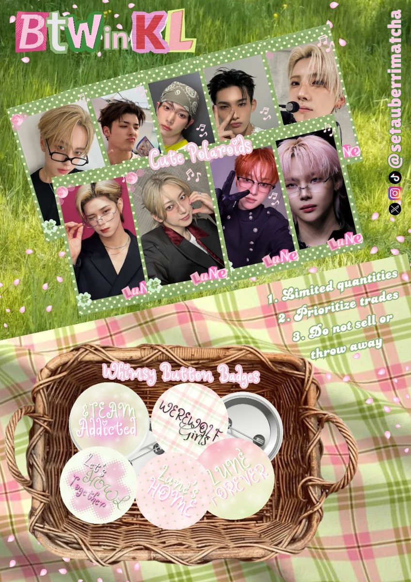 setauberimatcha's tweet photo. Haii lunès!! 🤗✨ I'm handing out some freebies for Blaze the Way concert in KL 💕 Dm me for trades or follow my socials for any updates and my ootd for the day😗🫧

#andTEAMinKL #BlazeTheWayinKL
#MYLUNÉ #freebies 
#andTEAM_1st_FootPrint_in_MALAYSIA
#BLAZETHEWAY_KUALALUMPUR https://t.co/sudYA0JPn7