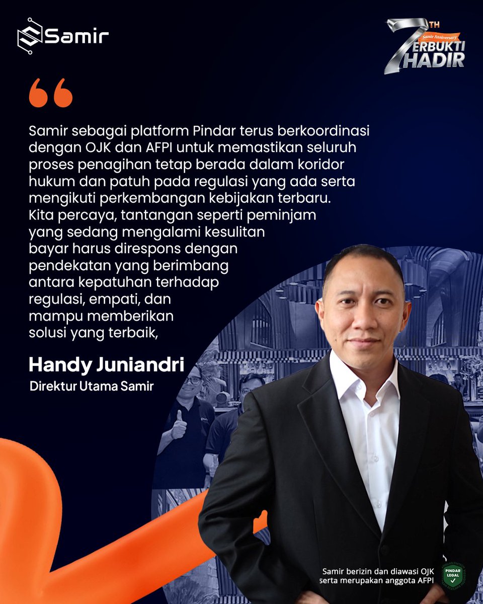 samir_fintek's tweet photo. Kalau kamu menemukan indikasi pelanggaran atau butuh bantuan mengenai kendala pembayaran, silakan hubungi saluran resmi kami: 

📩 Email: customerservice@samir.co.id 
📞 Call Center: 1500966  

#samir #siapdiandelin #samirfintek #pindar #telatbayar https://t.co/WDkO36tC6u