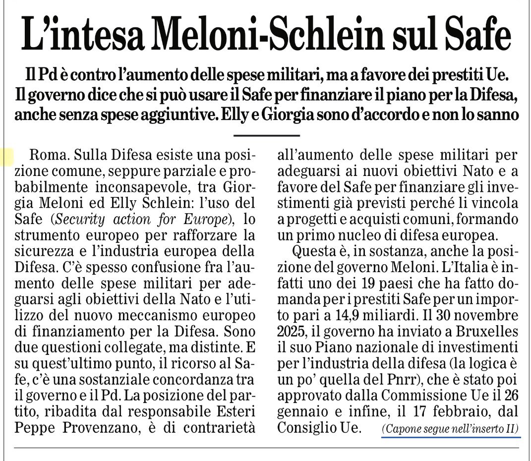 GibelliTiziana's tweet photo. Oggi @lucianocapone spiega a prova di piddino che c’è una #intesa con #Meloni ma… alla #insaputa di #Schlein che non se ne accorge 🤭
Su @ilfoglio_it https://t.co/mXxDTukyi4