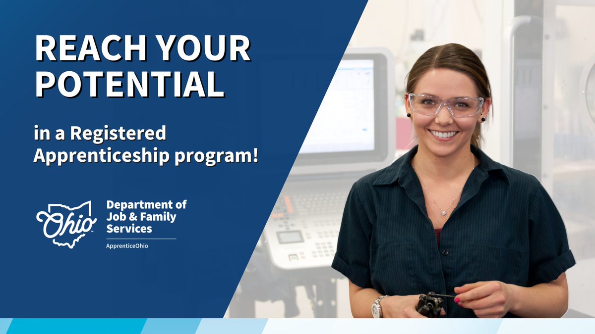 apprenticeohio's tweet photo. Ohio is building a stronger workforce through apprenticeships. Whether you’re an apprentice, employer, or partner, ApprenticeOhio is here to support your success. Learn how a registered apprenticeship can help you reach your potential!
🌐 https://t.co/zPNJqoHW8R! https://t.co/0nvbYDcSLn