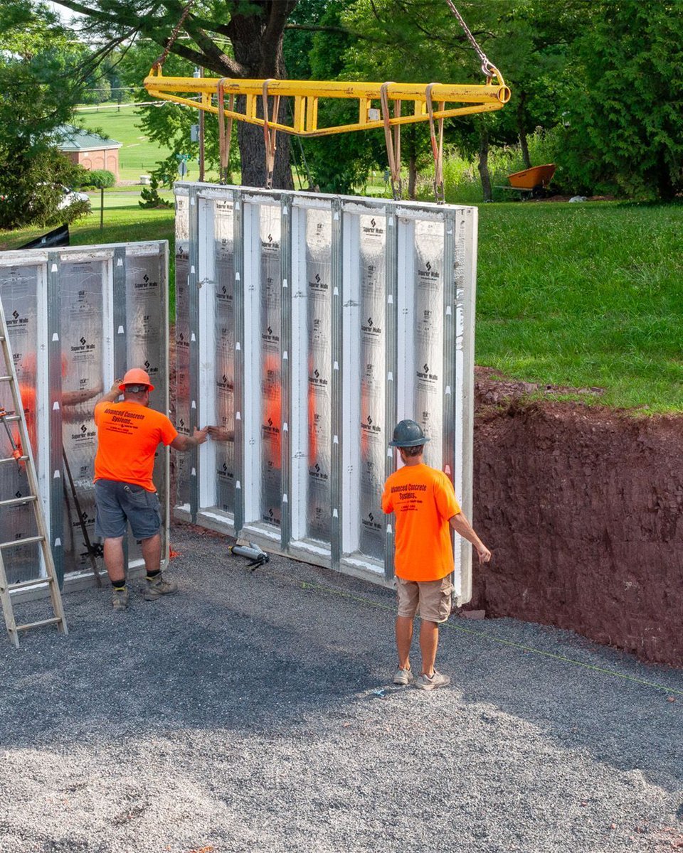 superiorwalls's tweet photo. Superior Walls foundations are installed with less on-site labor, making the process quicker, safer, and more efficient. #precast #builder #efficient #installation #superiorwalls #buildingbetter https://t.co/lDyGbxTb1G