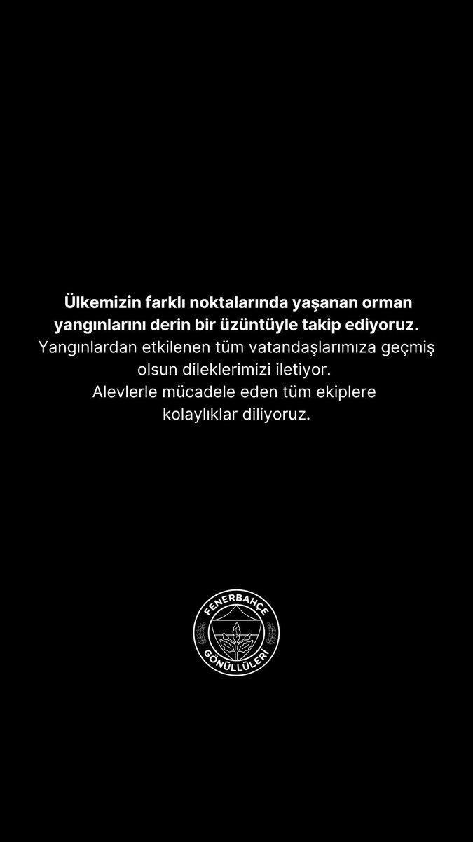 FBGDER's tweet photo. Ülkemizin farklı noktalarında yaşanan orman yangınlarını derin bir üzüntüyle takip ediyoruz.
Yangınlardan etkilenen tüm vatandaşlarımıza geçmiş olsun dileklerimizi iletiyor. 
Alevlerle mücadele eden tüm ekiplere 
kolaylıklar diliyoruz. https://t.co/7ZbR5Vh9Yt