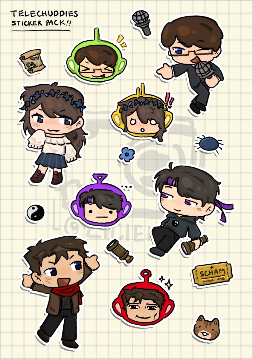 l4c1enn's tweet photo. #telechuddies sticker pack!! 
ft. ish13c, spidey, wifies &amp; schpood

most likely will sell on acggoods um when i get my store...i think i guess... https://t.co/CTabDgk9R9