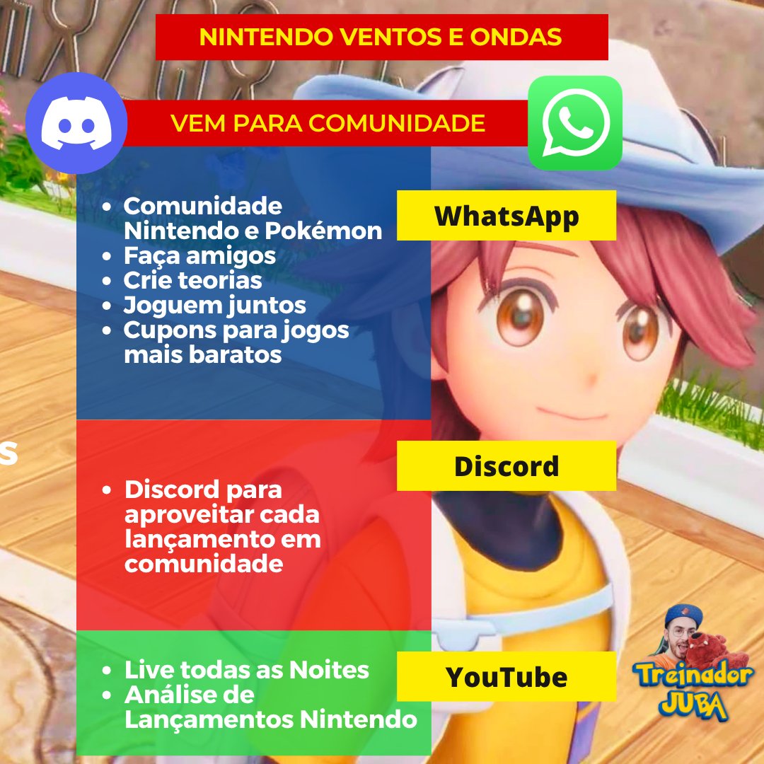 TreinadorJuba's tweet photo. ⚠️ Procurando amigos para jogarem juntos? 

 Comunidade apaixonada por jogos Nintendo 💟

Me manda oi na DM que mando os links :)

#Nintendo https://t.co/541Fy717AY