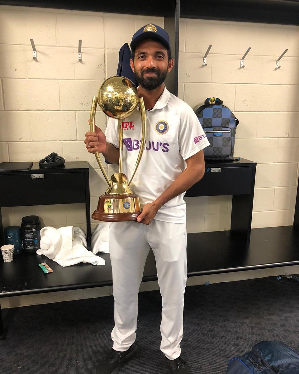 TheKrishCrispam's tweet photo. Ajinkya Rahane never lost a Test as India's captain, leading the team to some of its most memorable victories. ❤️

Happy Retirement 𝗔𝗷𝗶𝗻𝗸𝘆𝗮 𝗥𝗮𝗵𝗮𝗻𝗲 🙌

- 8414 runs, 15 100s, 51 50s

#AjinkyaRahane #TeamIndia https://t.co/h2dBiKDu9G