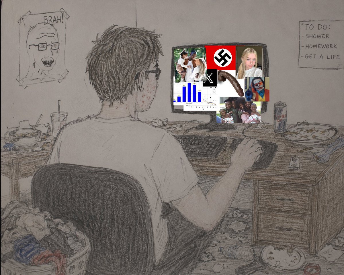 ThisIsTaboooo's tweet photo. @Ronan_IrishVril @Jay_Rilla2 Terminally online :

"i SaY tHiS"

"AI"

"It rAdiCaLiZeD mE"

"Imaginary chaaad"

"nIgGeRrr"

"mY neEgGa" 

"eDgyyy"

"mUdShArK"

"sAvE oUr RaCe"

"DEI"

"VoTeD fOr ThIS"

"i'm RaCisT"

"nAziii" https://t.co/sReCOmhxIp