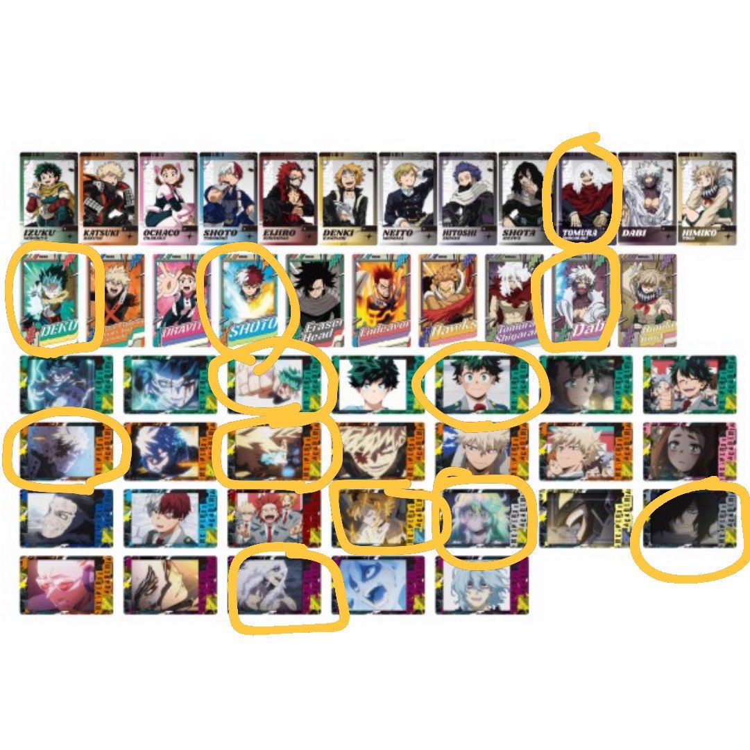 yupi_9_20's tweet photo. 交換 僕のヒーローアカデミア ヒロアカ スナップマイド8 スナマイ

譲 緑谷 爆豪 轟 ♡上鳴 ☆葉隠 相澤 ♡死柄木 荼毘

求 物間

✔郵送or8/2池袋手渡し
✔お声がけが重なる場合、☆無くなり次第♡含む交換優先

ID付きのお写真の反射が酷く申し訳ございません。
画像3もご参照ください。 https://t.co/HAJERfEjWs