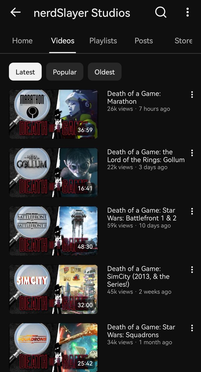 DeadPanEllis's tweet photo. @kambyyy I thought similar when seeing this but in nerdSlayer Studios defence it's kind of their thing. Their 'Death of a Game' series has been going on for over a year https://t.co/mIdnCX7sZ3