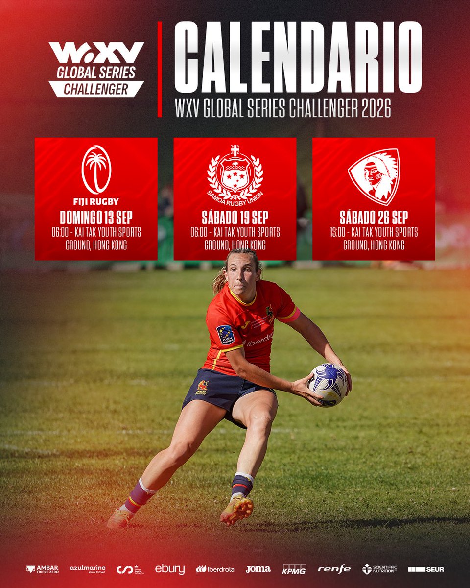 ferugby's tweet photo. 𝐂𝐚𝐥𝐞𝐧𝐝𝐚𝐫𝐢𝐨 WXV Global Series Challenger 🗓️
📍 Hong Kong.
⏰ Horario peninsular español
#LoQueNosUne | #LasLeonas https://t.co/qNtGMT6Y3y