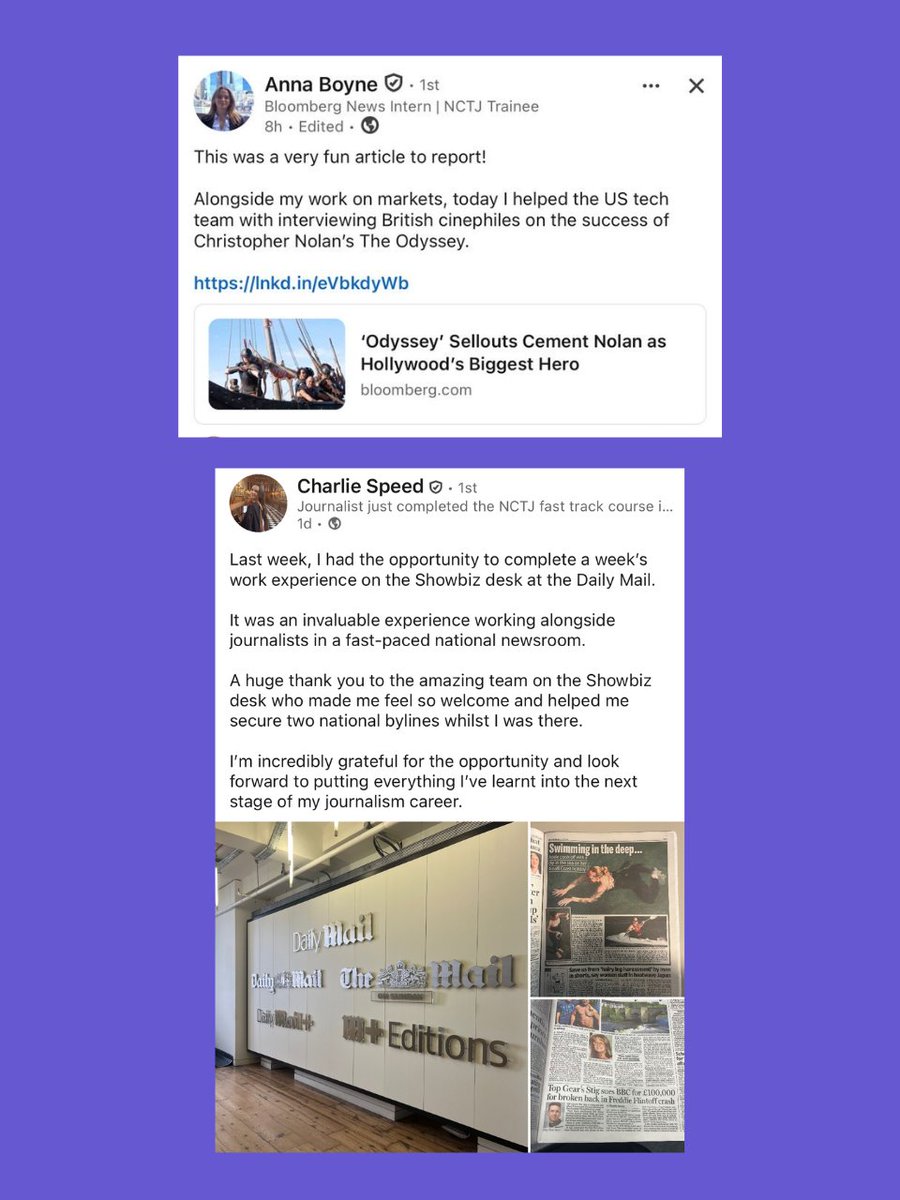 NewsAssociates's tweet photo. Awards, bylines, and opportunities ✨ Our grads and trainees are doing great things in the industry!
#TeamNA #StartedHere 🌟 https://t.co/3jwxaIk27e
