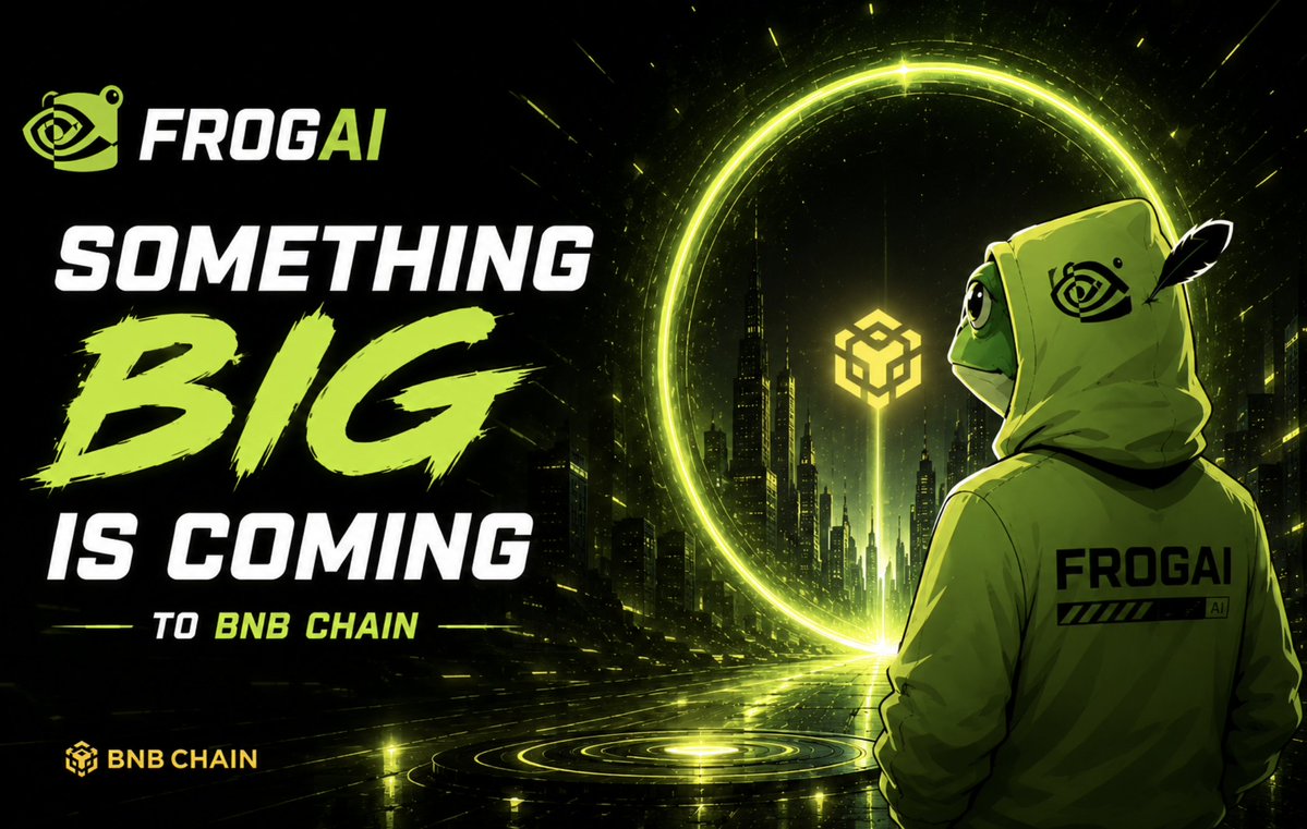 FROGAI_BNB's tweet photo. 🐸 Something big is coming to BNB Chain...

Not just another meme.

A new AI narrative.
A new community.
A new beginning.
FROGAI is loading...
👀 Stay tuned.

#FROGAI #BNBChain #AI #MEME https://t.co/mSDFPNIUUO