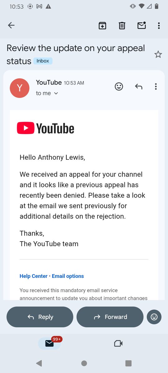 Anthony245L's tweet photo. I don't know what else to do? I don't know if I won or lost the case from the platform control DSA. They said my complaint is Inadmissibility. I appeal on July 7th and it was denied. I waited for a month to appeal again. So I'm going to pay a hacker to recover my YouTube account. https://t.co/kIolZQ4XuL