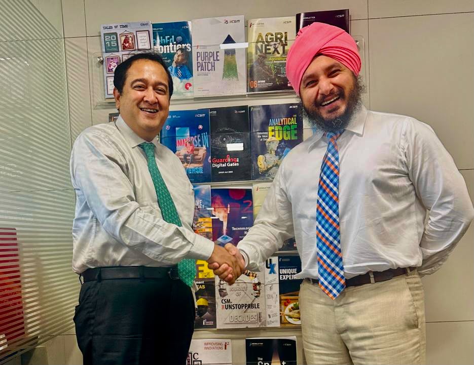 NanuPany's tweet photo. Pleased to host Mr. Haranjan Singh, MD &amp; Senior Economic Officer, Ontario Trade &amp; Investment Office, at CSM City Office, Bhubaneswar.

Discussed CSM’s Canada expansion and collaboration with the Province of Ontario. https://t.co/3aP8ITRBjR