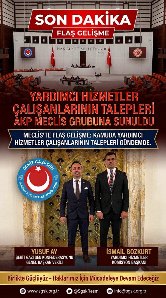 ismbzkt's tweet photo. "A ya da B sendikası ayırt etmeksizin; tüm mağduriyetler için tek çatı altında birleşme zamanı! Bugün en büyük mağduriyeti yaşayan Yardımcı Hizmetler Sınıfı (YHS) çalışanlarının sesine ses oluyoruz. Omuz omuza, adım adım zafere ilerliyoruz!" https://t.co/wqiT1pVg4U