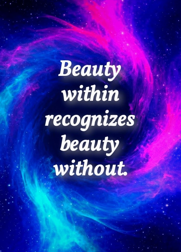 CallsToMind's tweet photo. Beauty within recognizes beauty without.
#innerlight #innerjoy #awakening https://t.co/w06AFRTFYL