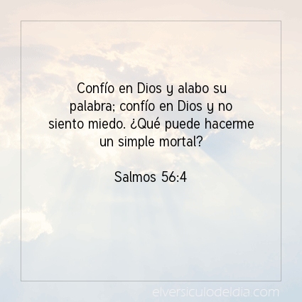 elversiculo's tweet photo. Confío en Dios y alabo su palabra; confío en Dios y no siento miedo. ¿Qué puede hacerme un simple mortal?  Salmos 56:4   #versiculodeldia #versiculobiblico #biblia https://t.co/GdAsX9dPuE