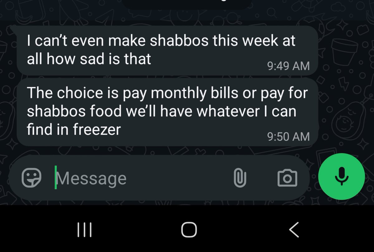 isaacson's tweet photo. This is a cry for help
The wife of my childhood friend sent me this message, which destroys my heart to have to post. If you are able to help this family, or know someone who can please DM me.
Ps they live out of town. I contacted tomchei shabbos who said they cannot help https://t.co/KjHiQ1GCqt
