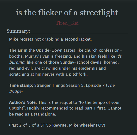 Tired_Kei's tweet photo. Read part 2/3 here: S5 EP7 (The Bridge) 
- Canon Divergence https://t.co/2KcaXUULNM 
#ao3 #byler #bylerfanfic https://t.co/pRbETXd9en
