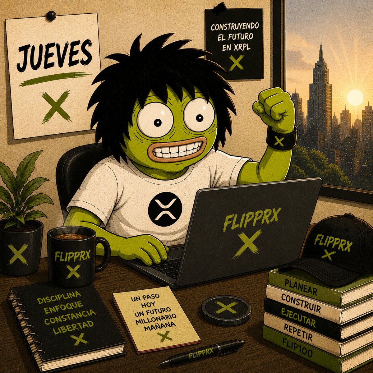 _Flipprx_'s tweet photo. 🔥 Feliz jueves, comunidad.

No buscamos el camino fácil.

Construimos el camino correcto.

Seguimos. 🐸🚀

#FlipGVNG #FoneWallet #Flip100 #XRPL #XRP https://t.co/W4C1x2IJ4g