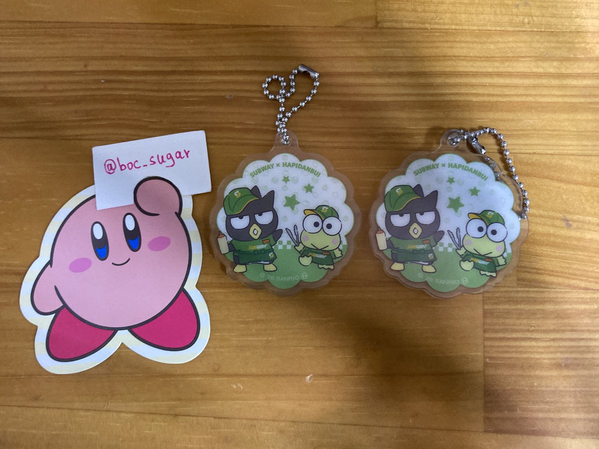 boc_sugar's tweet photo. 【交換】 サブウェイ はぴだんぶい 1弾 アクリルキーホルダー
譲) ばつ丸 けろっぴ
求) ポチャッコ タキシードサム

☆郵送にて
よろしくお願いします。 https://t.co/oiLCzN1E2E