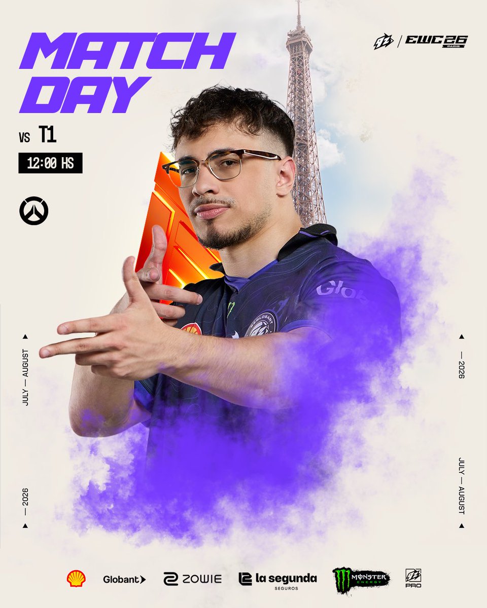 9zTeam's tweet photo. OVERWATCH EN LA #EWC26 🇫🇷 | DÍA 2

En un rato nuestro equipo de Overwatch juega el Lower Bracket del Grupo A por la permanencia en la Esports World Cup

🆚 @T1_official_gg 
⏰ 12:00 🇦🇷🇺🇾🇧🇷| 11:00 🇨🇱| 09:00 🇲🇽| 17:00 🇪🇸
🖥️https://t.co/DrA2VRUwNA https://t.co/vfo5piGqb8