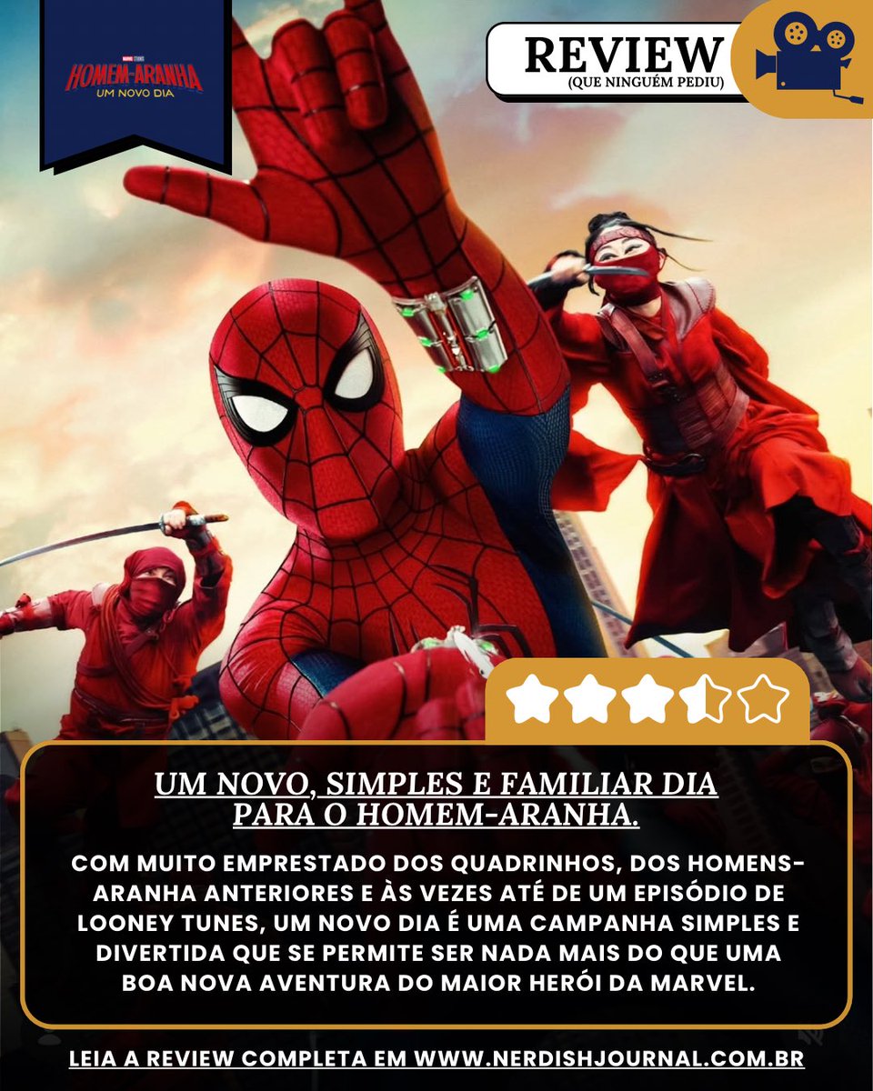 nerdishjournal's tweet photo. 🕷️ •  É sempre bom deixar de lado as grandes estacas da Saga do Multiverso e cuidar de "peixe pequeno".

🔗 Leia a nossa review (que ninguém pediu) de ‘Homem-Aranha: Um Novo Dia’ completa no site: https://t.co/b5t2fUU5Um https://t.co/b610MViyU3