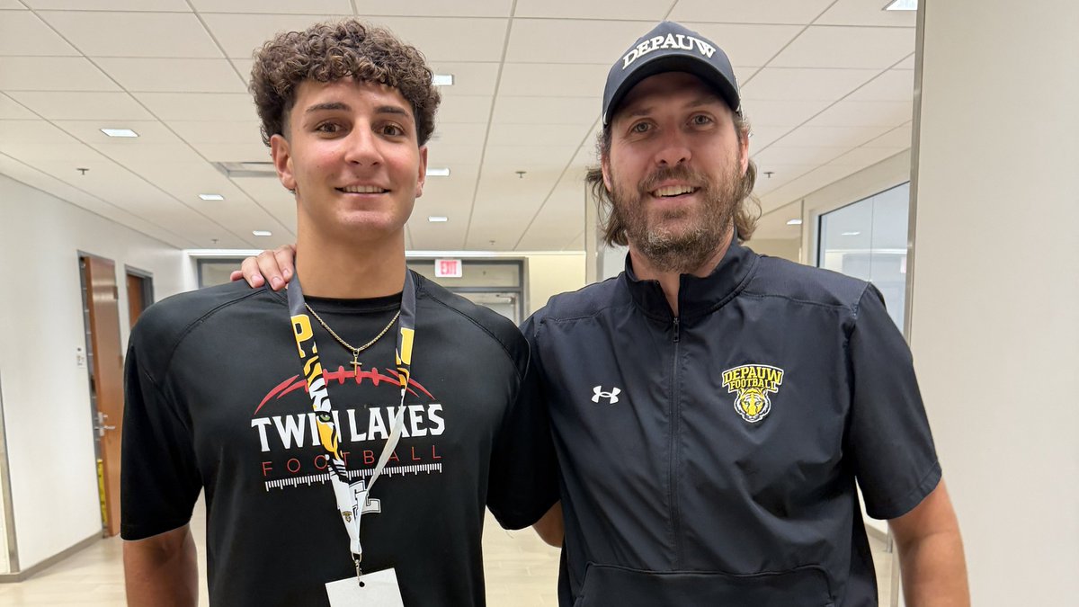 cooperdold's tweet photo. After a great conversation with @MasonEspinosa1 & @qbdietz , I am very excited to get an offer from @DePauwTigersFB to continue my athletic & academic career. Thank you to @CoachDHyatt, the players & the coaching staff for the invite, tour and hospitality.
#TigerPride #TEAMDePauw
@xfactorQB
@FFBallAllDay @Bryan_Ault @QBHitList @quarterbackmag @IndianaNsr @tyler_galyean @AustinSchaffer2 @CoachHulmes @ScoutingA1_IN @ScoutingA1 @TomLoy247 @SWiltfong_ @hddngemscouting @IndianaPreps @PrepRedzone @PrepRedzoneIN @sixstarfootball @TopPreps @TheSportsPage4 @TheTop5s_ @SPORTSxEDITS @5StarScouting @AllenTrieu @on3recruits @INDSportsReport @bench424nmore @JustinFaires @IndyWeOutHere @KyleNeddenriep @CSP_Football @SidelinePreps @SunilSportsNews @SPORTSGOD010 @tl_indians @TwinLakesFball @samueltking @INHoosierConf @CoachScheib @WLFISports @HoosPrepGrid @gobigrecruiting