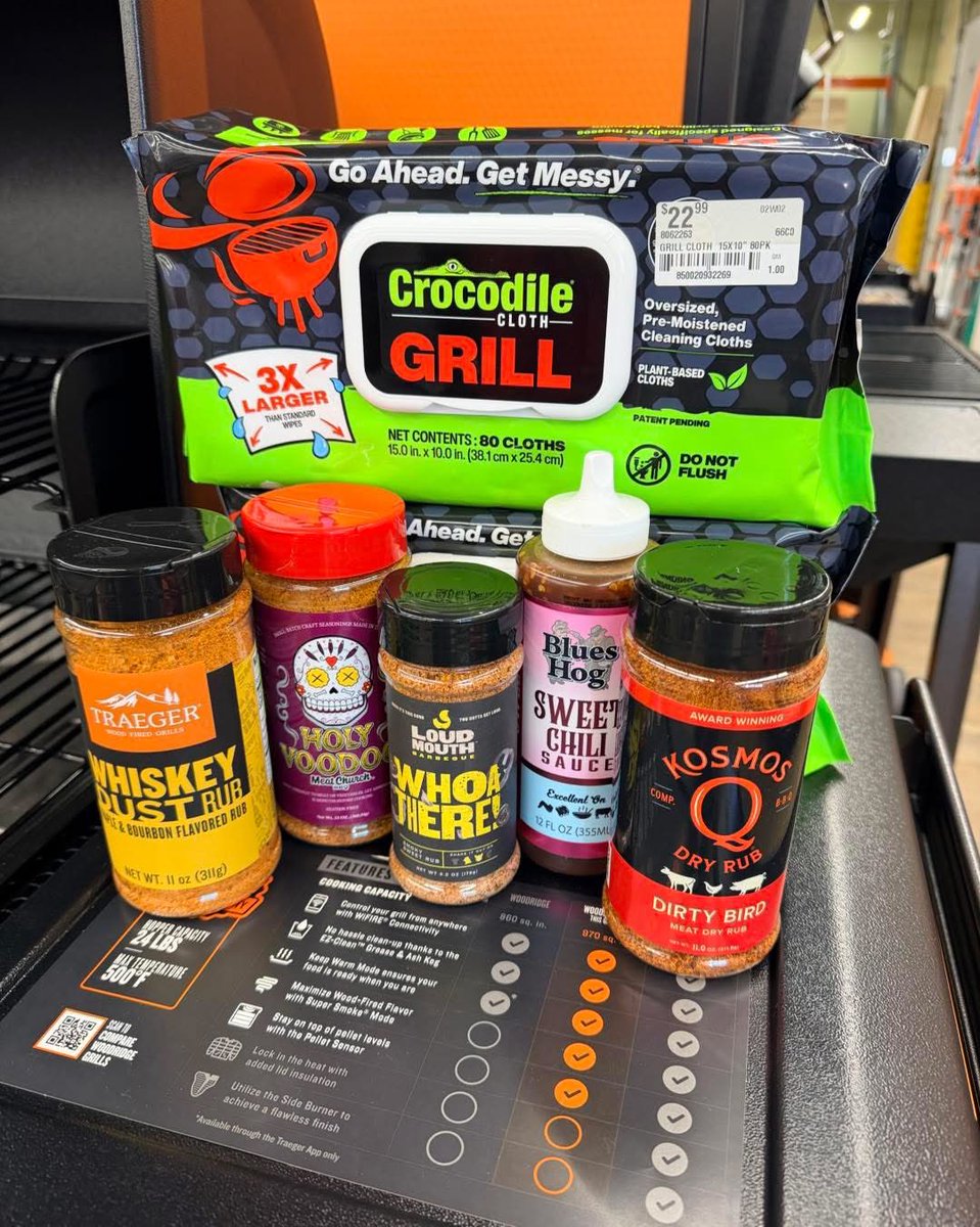 AceofShinnston's tweet photo. 🔥 Flavor is the name of the game when it comes to grilling! 

🔥 Shop some of our personal favorites for this weekends BBQ cookout! 

🔥 Clean up is easy when you have the crocodile grill cleaning rags! Made tough to clean your mess right up! https://t.co/rKTB7mUDfX
