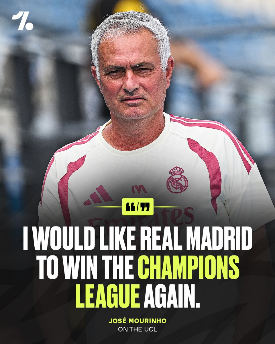 OneFootball's tweet photo. José Mourinho has his eyes set on one trophy at Madrid... the Champions League 🏆👀 https://t.co/Yv3GtxalBf