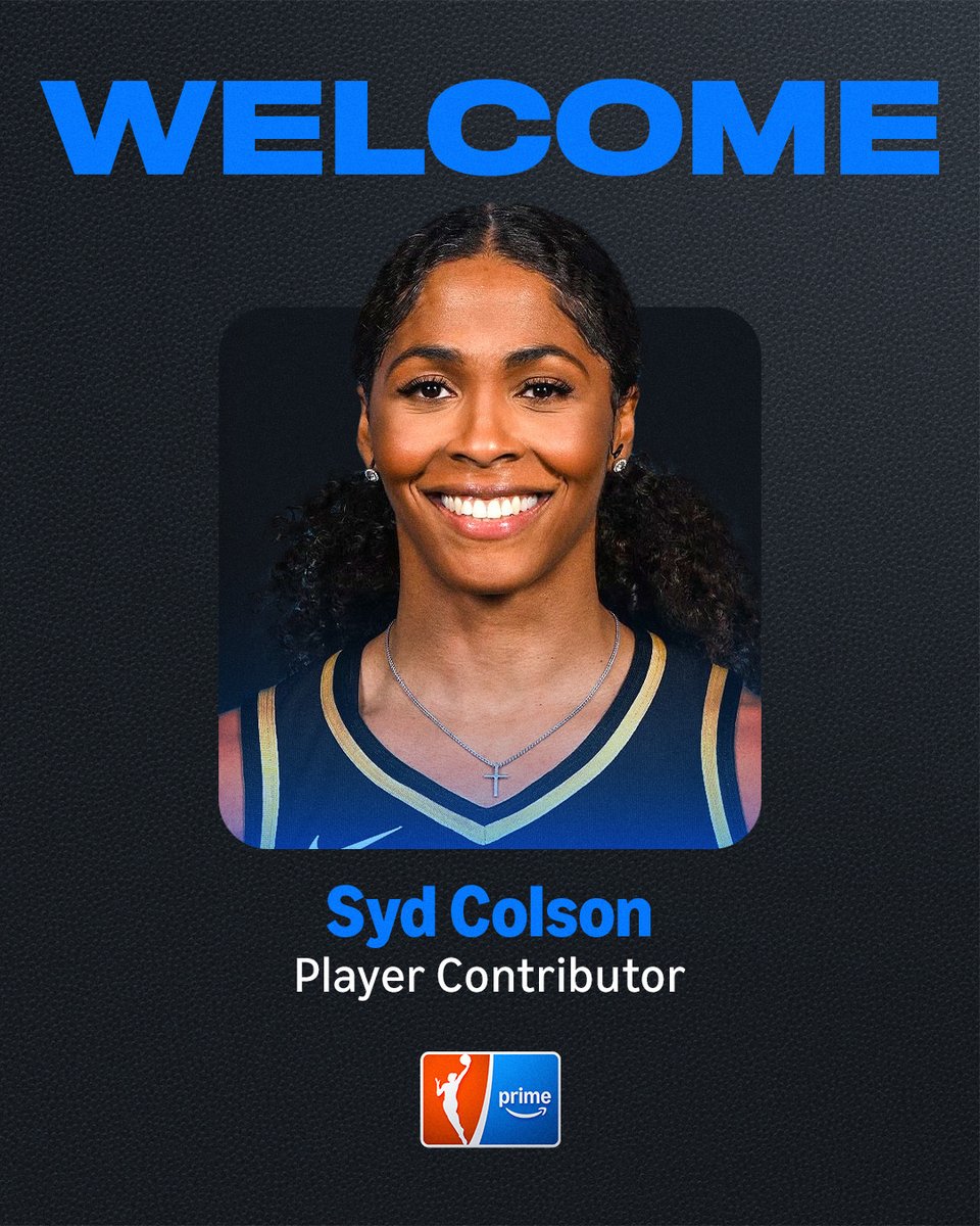 SportsonPrime's tweet photo. Welcome to team #WNBAonPrime, @SydJColson 🏀✨

She joins us TONIGHT in Stage 11 at 7:30pm/ET https://t.co/g8z19kwWOb