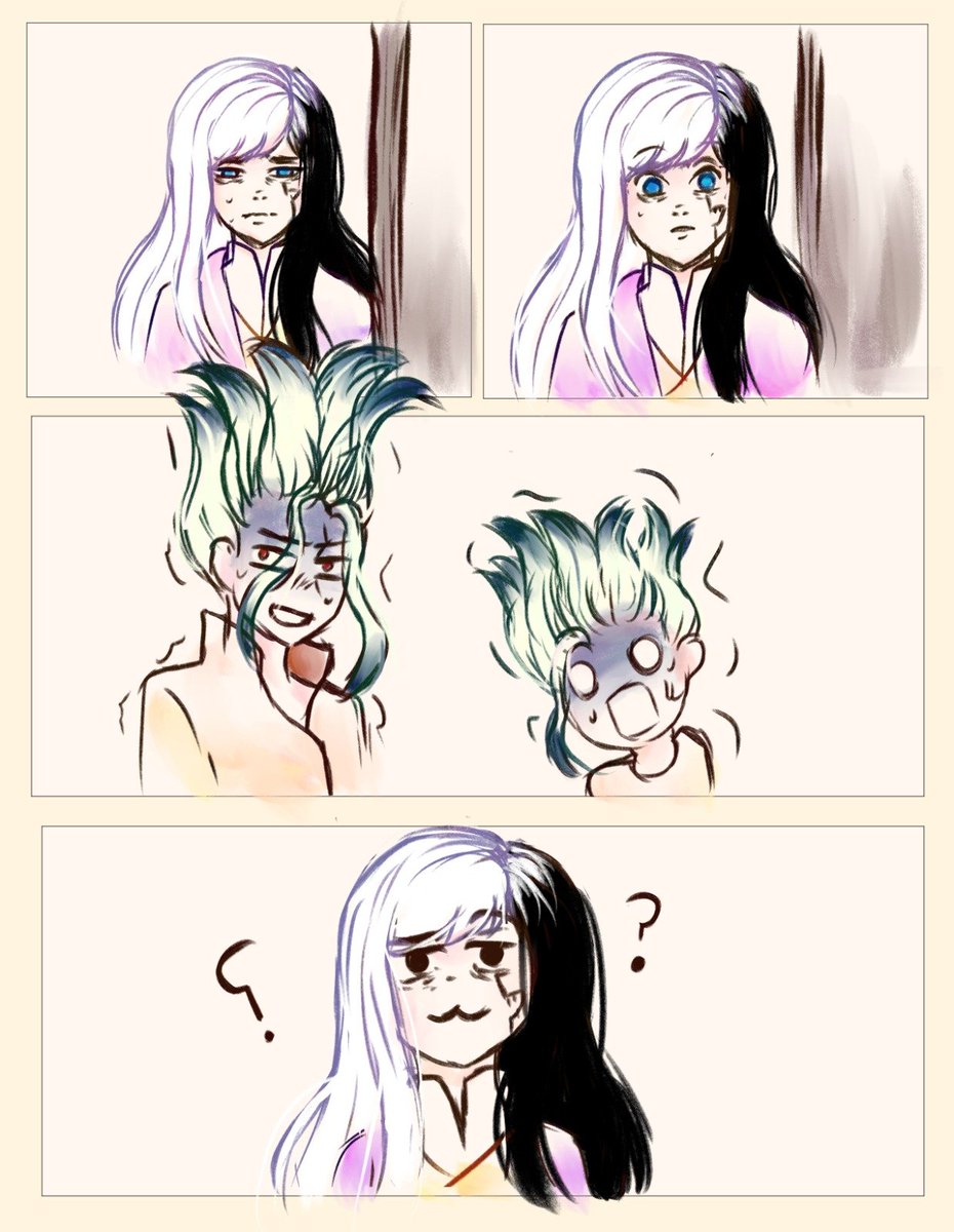 KONIXKO15's tweet photo. Nosé ustedes pero me imaginé está parte de cuando sale gen del baño así xD, esto solo es el boceto, aún lo quiero hacer más bonito uwu

@PanchiGlx 
#sengen #LoQueFloreceATuLado #WhatBloomsAtYourSide https://t.co/TEYQqRKYYQ