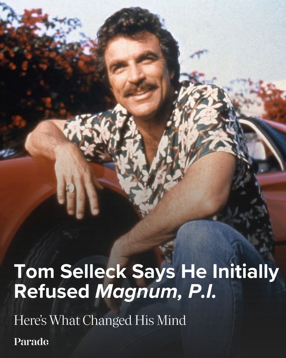 ParadeMagazine's tweet photo. Tom Selleck, who skyrocketed to fame on #MagnumPI, just revealed to Ted Danson and Woody Harrelson that he initially refused to play the memorable role!
Read more at the link below.
https://t.co/QvgphtBZkD https://t.co/hIOlJnKqvf
