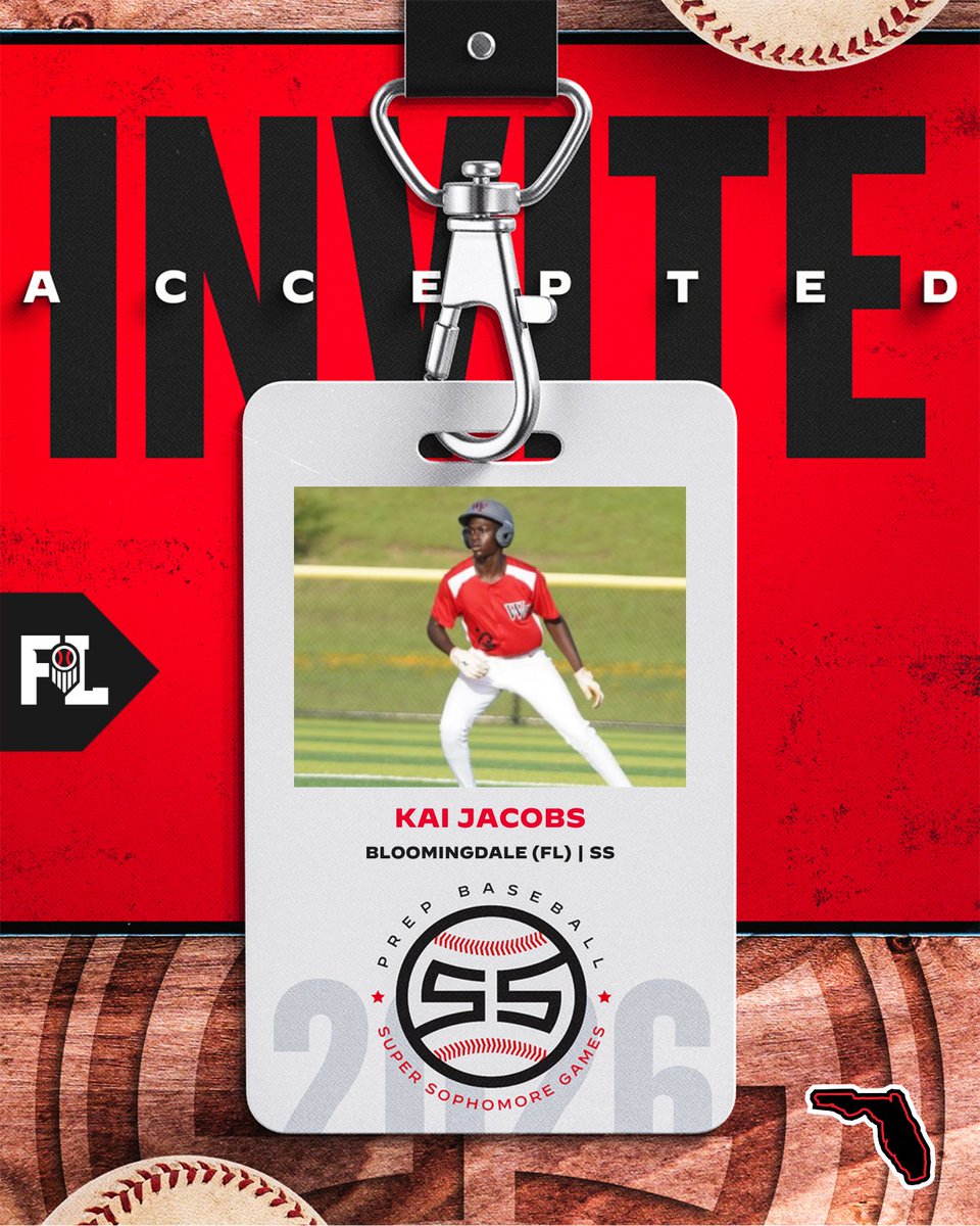 PrepBaseballFL's tweet photo. #𝐒𝐄𝐒𝐒𝐆𝟐𝟔: 𝐈𝐧𝐯𝐢𝐭𝐞 𝐀𝐜𝐜𝐞𝐩𝐭𝐞𝐝 ✅

'29 SS @k8i_bj (Bloomingdale) has accepted his invitation to the 2026 Southeast Super Sophomore Games! 🔒

📆: August 1-2, 2026
🏟️: LakePoint Sports Complex

🔗: https://t.co/IEDgtTkH2L | @Bdalebullsbase1 https://t.co/kVhxH9CMaO