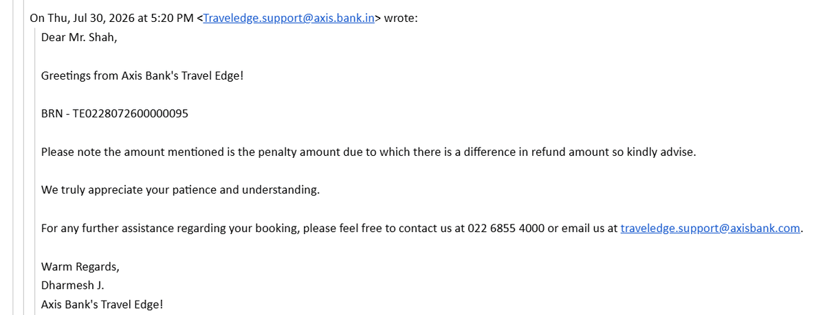 shah_ds's tweet photo. @AxisBank @AxisBankSupport however, when I contact the customer care, I am told that the penalty amount is Rs 18,270 and not the refund amount because that is what it shows in their system. How am I to interpret this from the portal screenshot? (2/n) https://t.co/EoQ9gw4ywU
