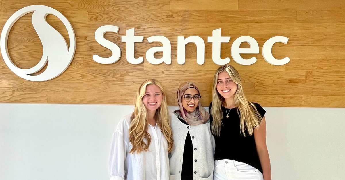 Stantec's tweet photo. Impactful. Collaborative. Inspiring. That’s how our interns are describing their experience this summer. Our interns gain hands-on experience, build connections, and contribute to meaningful projects. Learn more about interning with us. https://t.co/0J5FQpgTkH #NationalInternDay https://t.co/WwvDd8gTEA