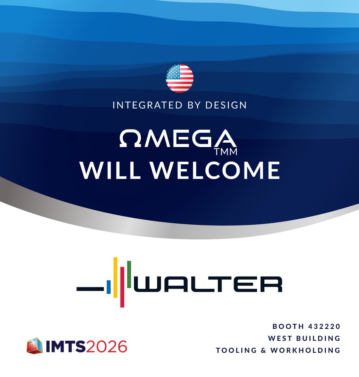 Omega_TMM's tweet photo. Walter Tools is joining Omega TMM at @IMTSchicago.

Meet the team, talk tool presetting, and see how the right partners help turn precision into a measurable advantage.

📍 Booth #432220
Register: https://t.co/bj6Bv3OA2U

#IMTS2026 #OmegaTMM https://t.co/HefrojaXcH