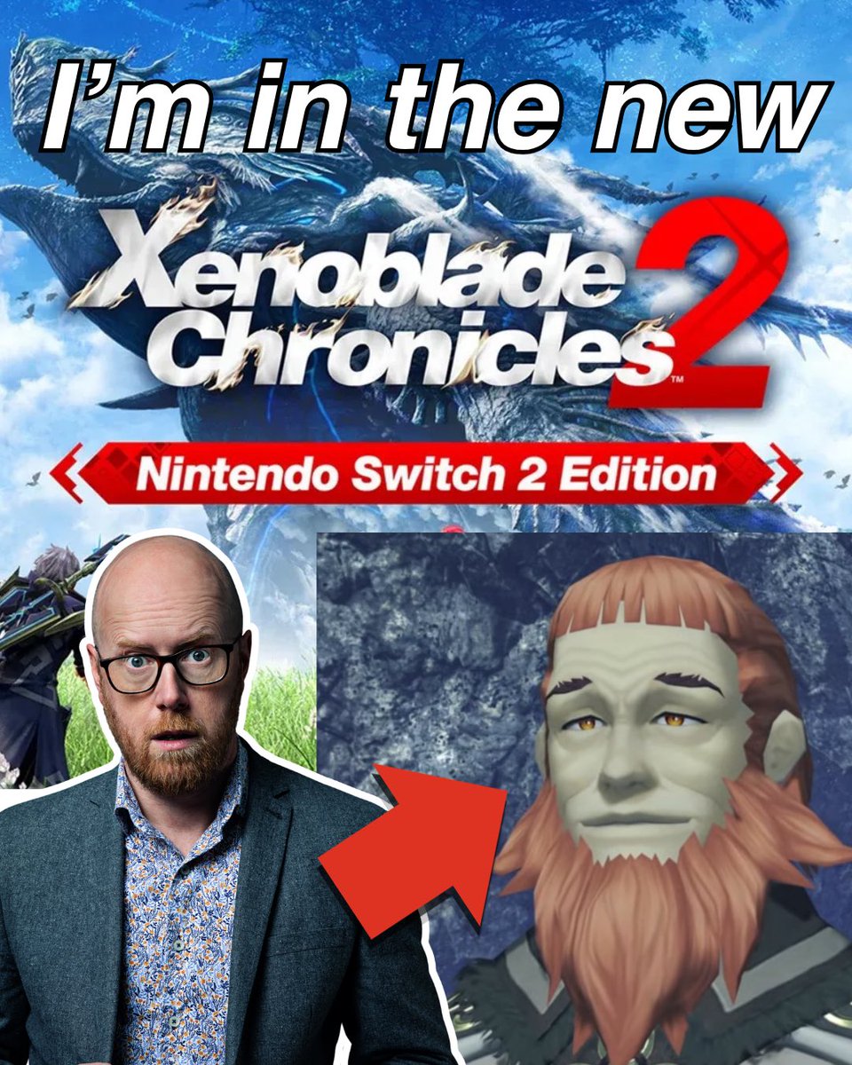 RichKeeble's tweet photo. I’m the Battle Narrator and new character Lazarus in MOMO’s quest in the new Xenoblade Chronicles 2 Switch 2 Edition! Thanks to everyone who noticed! ❤️ #xenobladechronicles2 #xenoblade https://t.co/z6AV9nZiF2