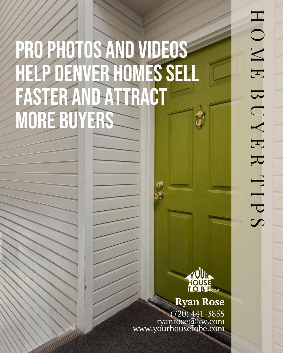yourhousetobe's tweet photo. First impressions sell homes in Denver, listings with pro photos and video draw more buyers through the door and boost offers. 📸🎥 

Do you think staging or visuals matter most when selling? https://t.co/C4gjwPMVMi