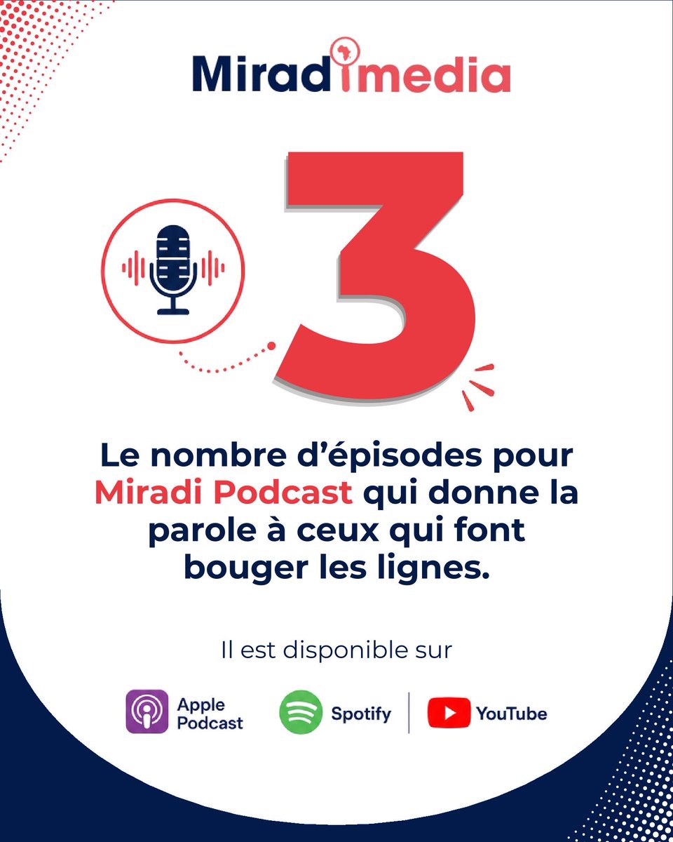 MiradiMedia's tweet photo. Merci à toutes les personnes qui lisent, partagent, et nous encouragent depuis le début.  

La suite arrive sera encore plus utile, plus claire, plus ambitieuse.

Abonnez-vous pour être aux premières loges de la transformation du secteur privé africain.

#MiradiMedia #Afrique https://t.co/bMJY2FlIkp